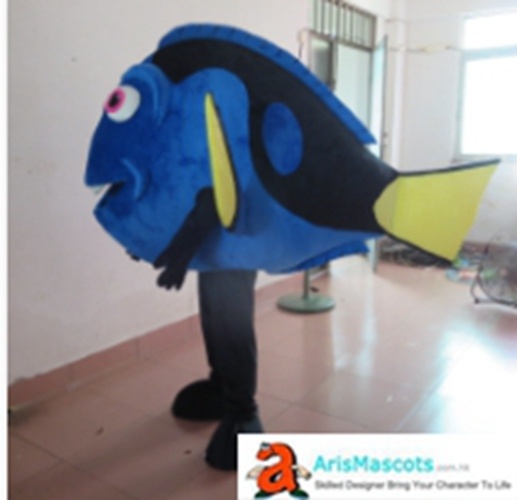 Dory Fish Body Costume Trous de bras en mousse recouverts de