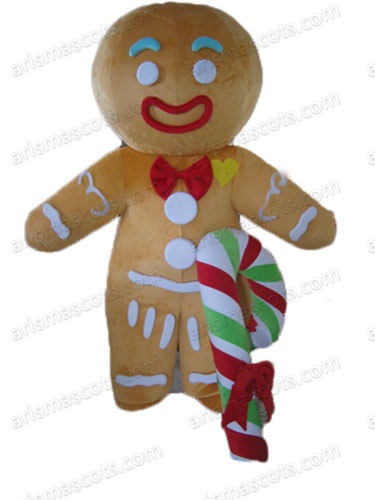 Gingerbread man mascot costume