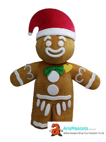 Gingerbread Man mascot costume