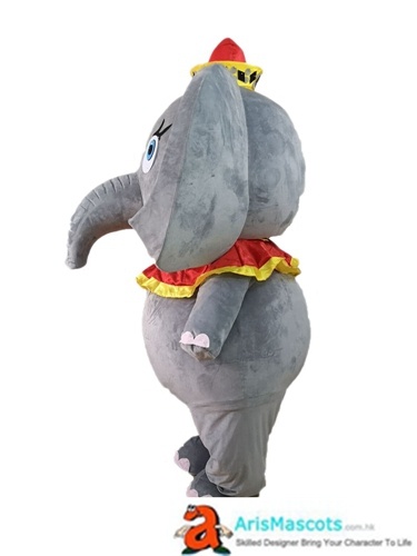 Funny Adult Size Dumbo Elephant mascot costume Deguisement Mascotte Custom  Mascots Arismascots Professional Team Mascot Maker Company