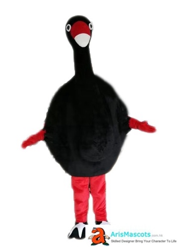adult size black swan mascot costume for birthday party cartoon mascot  costumes for sale custom mascots made