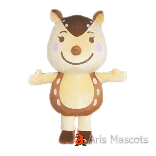 Inflatable Girl Reindeer Mascot Costume Full Body Adult Size Blow up