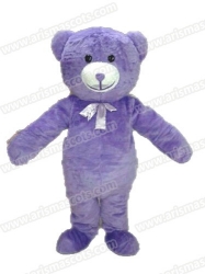 Purple Bear Mascot Costume