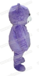 Purple Bear Mascot Costume