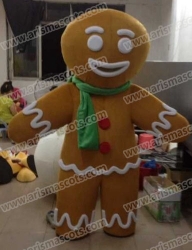 Gingerbread man mascot costume