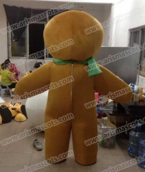 Gingerbread man mascot costume
