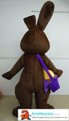 Brown Rabbit Mascot