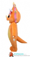 Orange Dinosaur Mascot