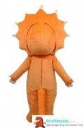 Orange Dinosaur Mascot