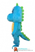 Blue Dinosaur Mascot