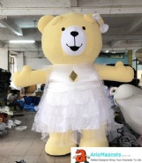 Inflatable Girl Bear Costume