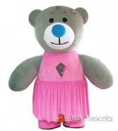 2.6m Inflatable Grey Girl Bear Costume